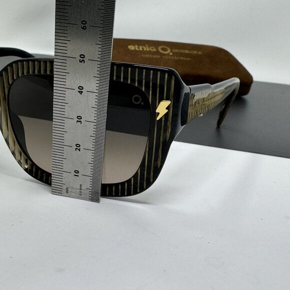 DAVID BOWIE ETNIA BARCELONA Sunglasses ZIGGY STARDUST BLACK GOLD Scratched Lense